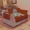Pet Adobe Furniture cover with 100-percent Waterproof Protector and Stain Resistant, Pets/ Kids Brown 806056KBN - alternate 1